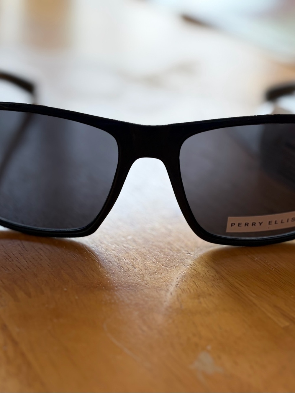 Perry Ellis Men’s Black Swim Sunglasses with Dark Lenses NWT